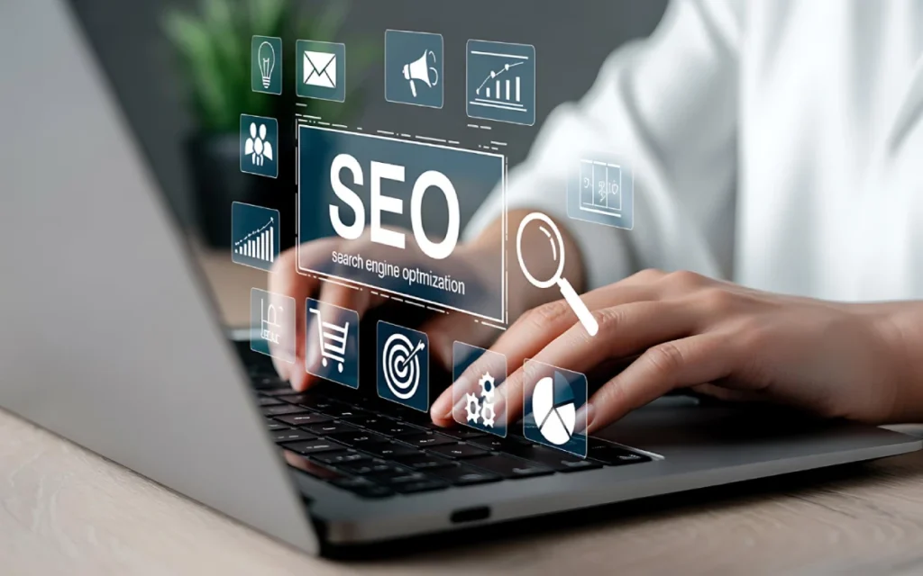 Digital marketing strategy combining SEO and Google Ads; Digital marketing team analyzing SEO campaign performance; Digital marketing dashboard with SEO and Google Ads insights